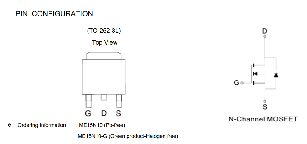 臺灣松木N溝道 100V (D-S) MOSFET